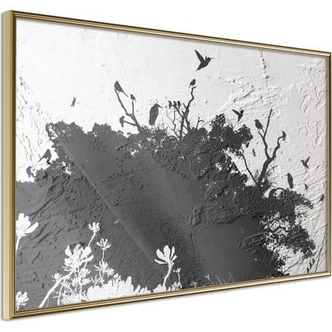 Affiche Murale Encadrée "Escaping the Darkness" 60 x 40 cm Or