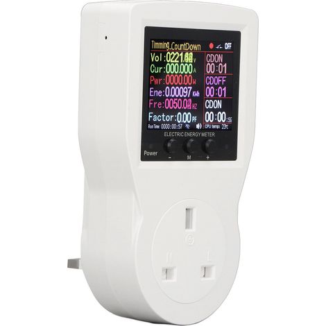 Prise connectée S1W pour compteur intelligent, mesure de consommation, interrupteur sans fil à distance, 85-265V, compatible Tuya et application Smart Life, version Wi-Fi (norme UK). (1/5)