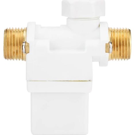 DC 12V Valve Electromagnétique Electrique, Interrupteur à Electrovanne Normalement Fermée pour le Chauffe-eau Solaire，G1/2