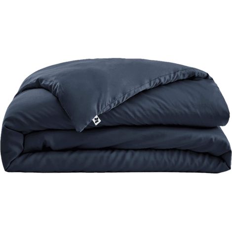 Housse de couette en bambou 260x240 cm bleu (1/3)