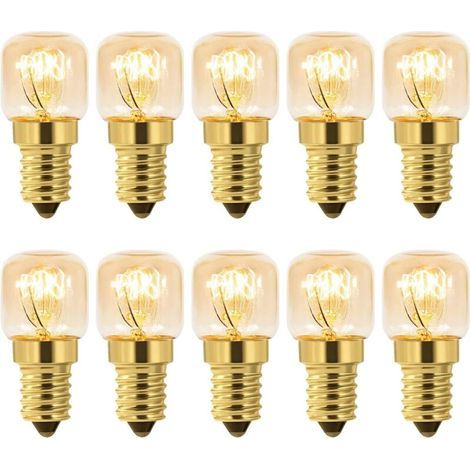 Lot de 10 Ampoule à Sel E14 T22 - Blanc Chaud 2700K - 80LM - AC 230V - Ampoule Four Haute Température 300° (1/4)