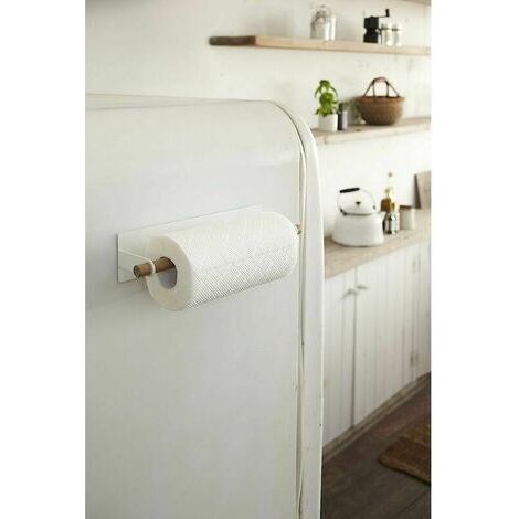 Porte-Rouleau de Papier Essuie-Tout magnétique Blanc (1/2)