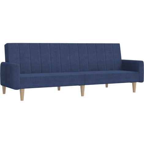 Canapé-lit，Canapé convertible à 2 places bleu tissu CFW62581 (1/5)