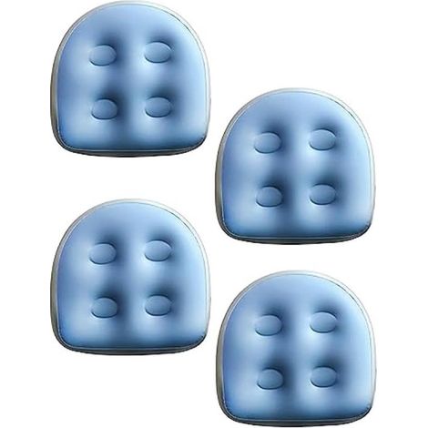 Ensemble spa 4 pièces comprenant un siège rehausseur, un coussin de siège de piscine gonflable, un coussin dorsal imperméable bleu pour femme et un tapis de massage spa moelleux. (1/5)