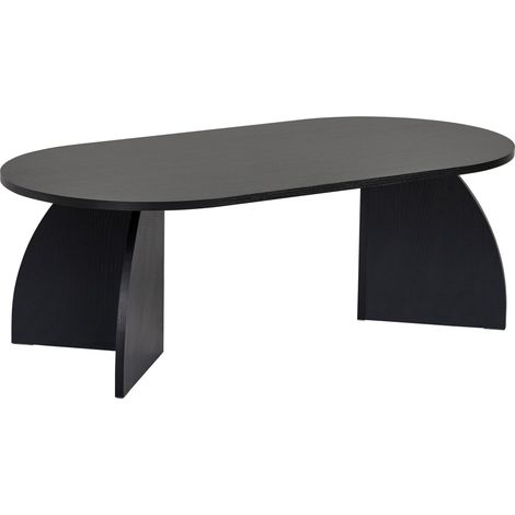 NAYALI - Table basse ovale couleur bois noir 120 cm
