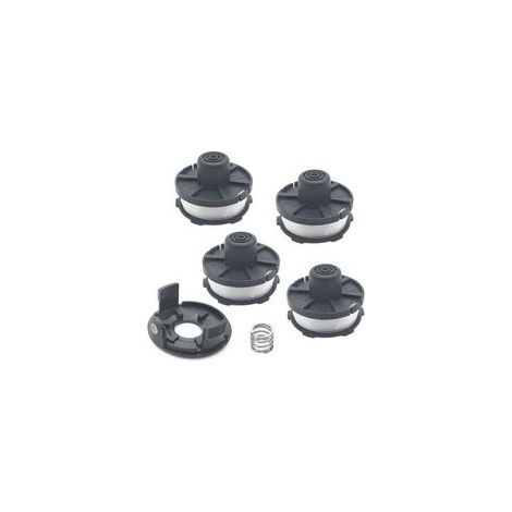 Accessoire pour tondeuse à gazon, bobine de rechange pour tête de coupe, 196146-9 195858-1. Contient 4 bobines, 1 couvercle, 1 ressort et une tête de coupe. - Crezuo (1/4)