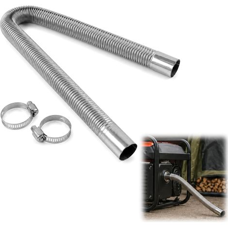 Tuyau d'échappement en acier inoxydable de 60 cm, adapté aux générateurs et aux véhicules automobiles, avec fonction d'insonorisation, bonne souplesse, installation facile (1/5)