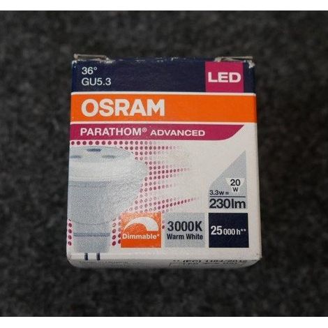 Ampoule à réflecteur culot GU5.3 Ø 49.8x51.7mm LED 3.3W 3000K 230lm 36° 12V dimmable Parathom LEDVANCE