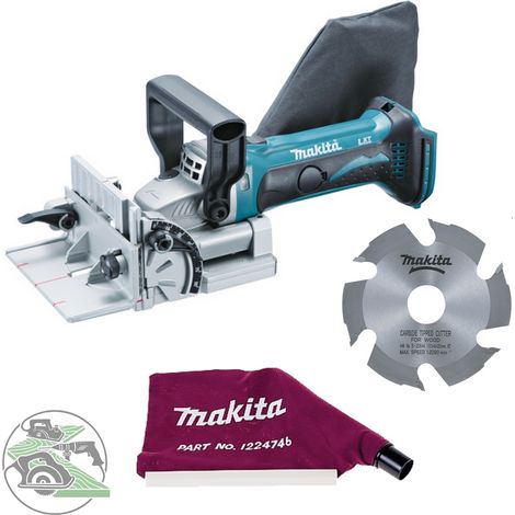 Makita Akku-Nutfräse DPJ180Z 18 V solo im Karton Staubsack Nutfräser 100 mm (1/2)