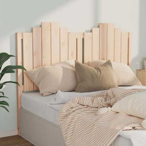 vidaXL Cabecero de cama madera maciza de pino 141x4x110 cm (1/5)