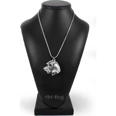 Dachshund II - collar con colgante de perro en cadena de plata, joyería única de Art-Dog (1/5)