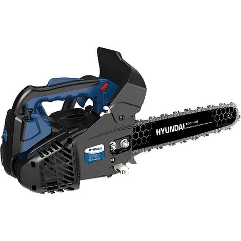 Hyundai – Tronçonneuse thermique 35060 – Moteur 2 temps 1 kW – Réservoir 0,23 l – Système anti-vibration – Sac de transport offert