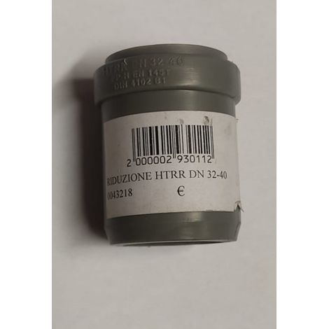 RIDUZIONE HTRR Ø32MM-Ø40MM - CON GUARNIZIONE - IN POLIPROPILENE COLORE GRIGIO
