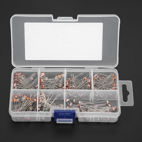 Kit di resistori fotosensibili, kit di mini resistori fotosensibili da 175 pezzi, GL5506 GL5516 GL5526 GL5528 GL5537 GL5539 GL5549, componenti elettronici (1/5)