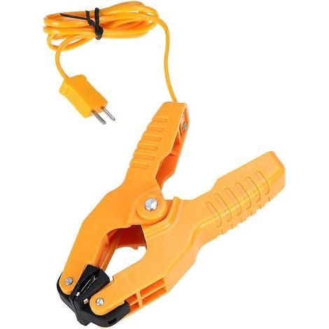 Pince de serrage pour thermomètre de tuyau HT-05, câble de mesure de température, thermocouple de type K, sonde -40-200 °C (jaune)-Yellow (1/3)