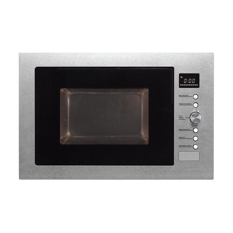 Horno microondas Silverline MW9025, acero inoxidable, color negro, con superficie plana y grill, 34 L, 1550 W