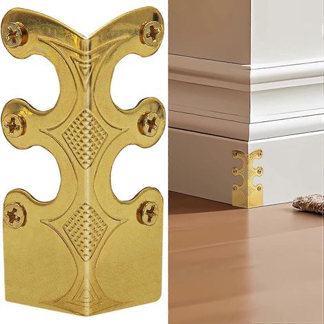 10 protections d'angle pour plinthes, protections d'angle pour plinthes, 10 pièces en métal (1/5)