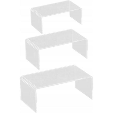 Schuhregal-Set aus Acryl, geeignet für Geschäfte und Galerien.