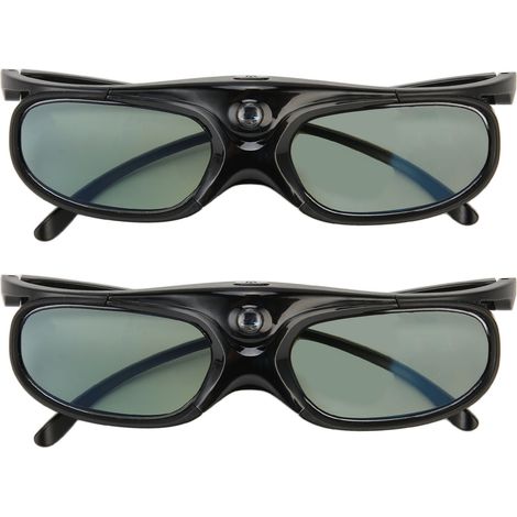 Lunettes 3D DLP Link rechargeables, fréquence de rafraîchissement de 144 Hz, rotation œil gauche/œil droit, obturateur actif pour projecteur (1/5)
