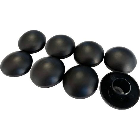 Lot de 8 Capuchons de poteaux Noir 25mm pour Trampoline (1/4)