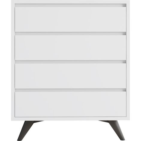 Holzkommode "Suvera" - 70 x 40 x 86 cm - Weiß