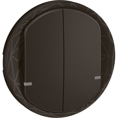 Enjoliveur interrupteur double Céliane with Netatmo Noir LEGRAND CN1415 (1/2)