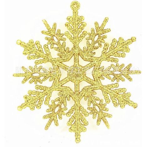 Weihnachtsdekoration - Schneeflocken - 12 Stück - Kunststoff - 10 cm