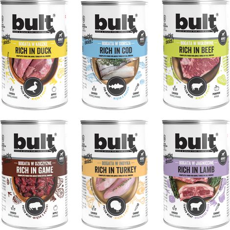 Cibo umido per cani BULT, mix di gusti, lattina da 6 x 400 g (1/5)