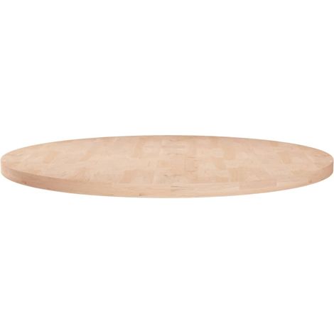Runde Tischplatte Ø80x2,5 cm Unbehandeltes Massivholz Eiche vidaXL