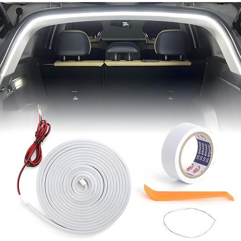 LED-Kofferraumbeleuchtungsband, Ambiente-Lichtleiste für Auto-Innenbeleuchtung, Weiß, 4 m (1/5)