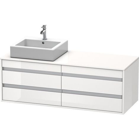 KETHO mobile lavabo 550x1400x496m con illuminazione re noce scuro