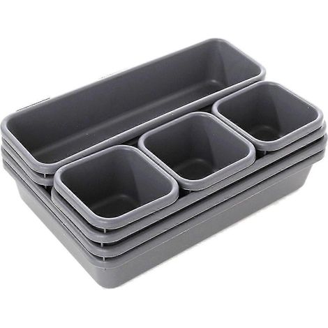 Schubladen-Make-up-Organizer Aufbewahrungsbox Beste schmale Schublade für Badezimmer, Büro Organizer Grau (1/5)