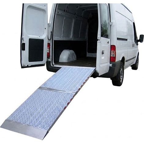 Matisère – Rampe de chargement pliable 3500mm – Charge max 400kg – Système de vérin ultra résistant – Adhérence optimale (1/4)