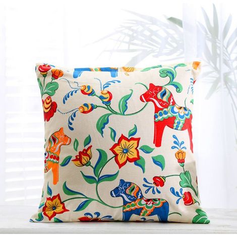 Housse De Coussin - 40x40 Cm - Lin Et Coton - Pour Canapé Lit Chambre Jardin - Lot De 2 (1/2)