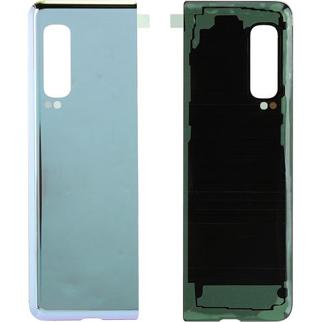 Coque arrière de téléphone portable élégante et simple en verre, remplacement pour Samsung Fold F900 F900F F900U, couleur argent. (1/5)