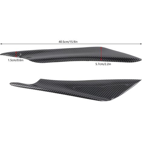 Lame d'admission d'air universelle pour automobile, lame d'admission d'air de modification pour pare-chocs avant ABS, aileron universel, ensemble assorti (texture carbone imprimée par transfert d'eau) (1/5)