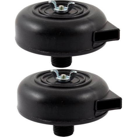 Adatto per 2 pezzi di filtro per compressore d'aria d'échappement silent fileté nero 20 mm (1/5)