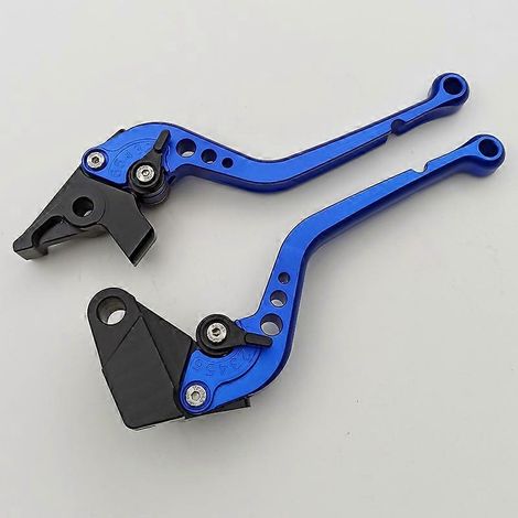 Poignée de frein, d'embrayage et de klaxon modifiée ER6N pour Kawasaki Ninja 400R 2011 (bleu, à poignée longue) (1/5)