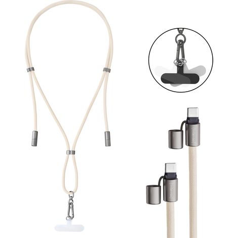 Intenso Handykette als Lade- + Datenkabel USB-C bis 1,65m beige cavo USB USB C