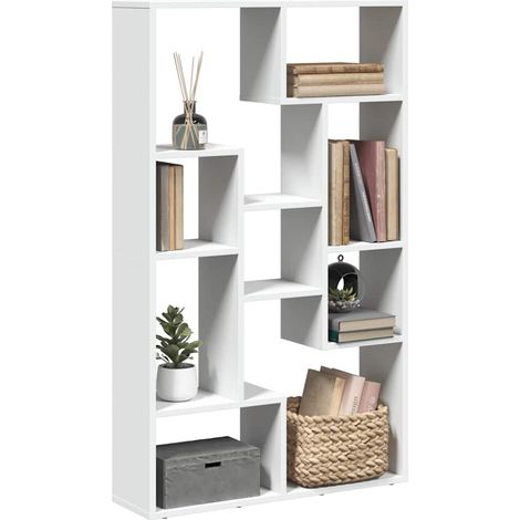 Bücherregal Weiß 72x20x120,5 cm Holzwerkstoff