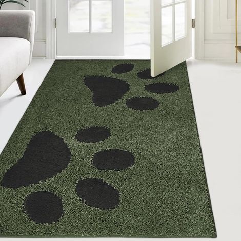 Paillasson Interieur 84 x 150 cm, Tapis d'Entrée Antidérapant et Lavable en Machine, Tapis de Sol Douces Absorbantes pour Chien, Entrée, Porte, Couloir (1/5)