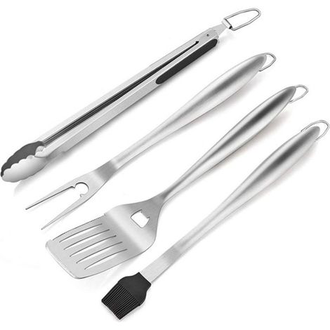 Filiyano – Kit d – Ensemble pour barbecue, accessoires robustes pour barbecue - Kit d'ustensiles pour barbecue, lot x4 - Idée cadeau (1/5)