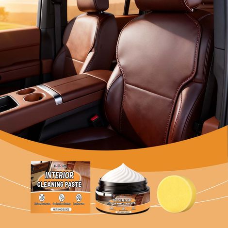 Nettoyant multi-usages pour cuir automobile, produit nettoyant quotidien pour l'intérieur de la voiture, les canapés et les sièges – 100 g1 + éponge1 (1/5)