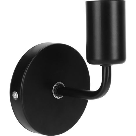 Applique murale noire E27 style rétro à une tête, idéale pour une table de chevet, un couloir ou un escalier (AC85-265V). (1/5)