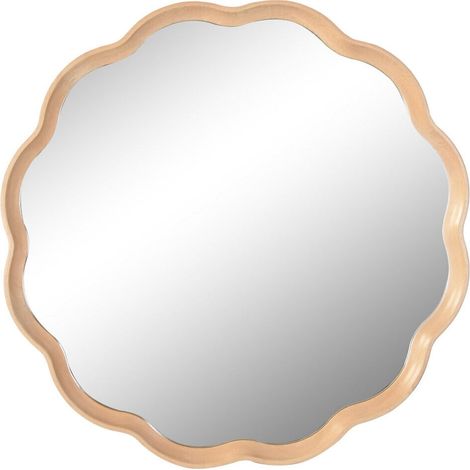 Miroir mural en verre et chêne naturel style urbain élégant - Chêne naturel et verre argenté (1/4)