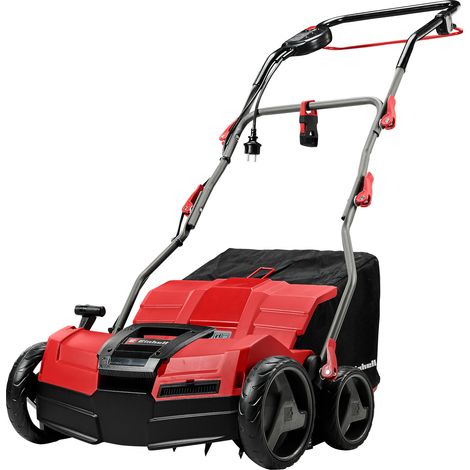 Einhell Elektro-Vertikutierer-Lüfter GE-SA 1640 (1600 W, 40 cm Arbeitsbreite, 4-stufige Arbeitstiefe bis 12 mm, höhenverstellbarer Holm, 48 L Fangsack, inkl. Lüfterwalze)