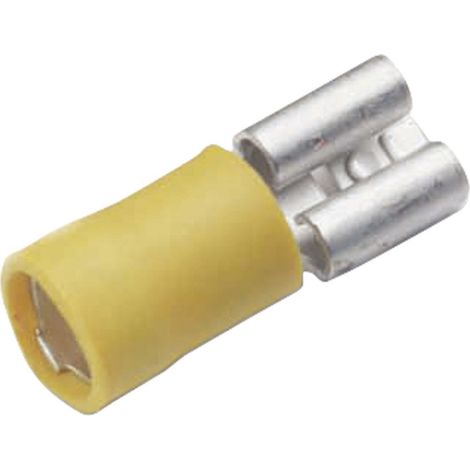 Cosse clip 9.5 mm x 1.2 mm Cimco 180235 180 ° partiellement isolé jaune 1 pc(s)