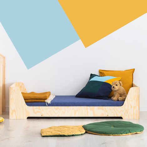 Cama 70x140 con somier Albane Madera (1/4)