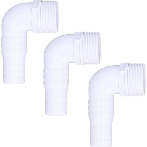 Coude Raccords de Connecteur de Piscine, Raccord de Tuyau Blanc de Piscine, Adaptateur de Tuyau de Piscine Coudé à 90 Degrés, Raccord de Remplacement écumeur pour SPX1105Z3 SPX1105Z4 SPX1091Z7 (1/5)