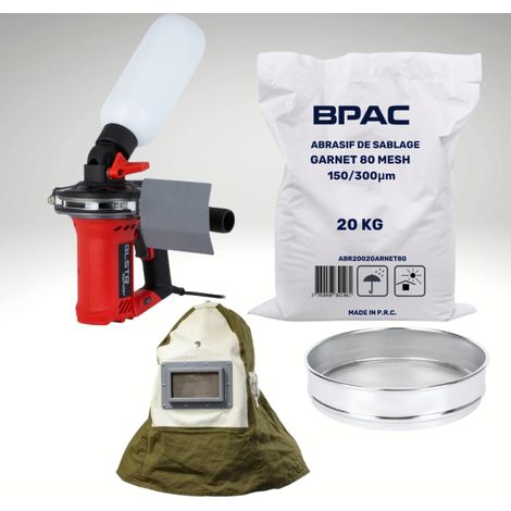 PACK BLSTR Sander + tamis + 20 Kg Garnet 80 + Cagoule - BPAC (1/5)